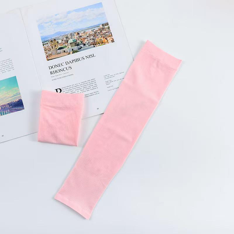 Armstulpen aus Eisseide für Sommerradfahren: Sonnenschutz & Kühlung, Einfarbig