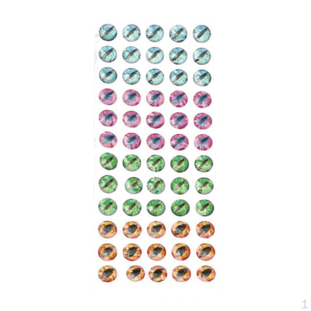 6/812mm 4D Holographic Lure Eyes Fly Tying Jigs Crafts Dolls