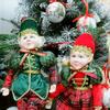 2PCS Christmas Elf Couple Plush Doll Christmas Tree Decoration Navidad New Year Pendant Ornaments Home Decor Kids Toy Gift
