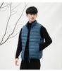 2024 Men's Lightweight Down Vest - Casual Sleeveless, Short Stand Collar, Plus Size Autumn/Winter Outerwear