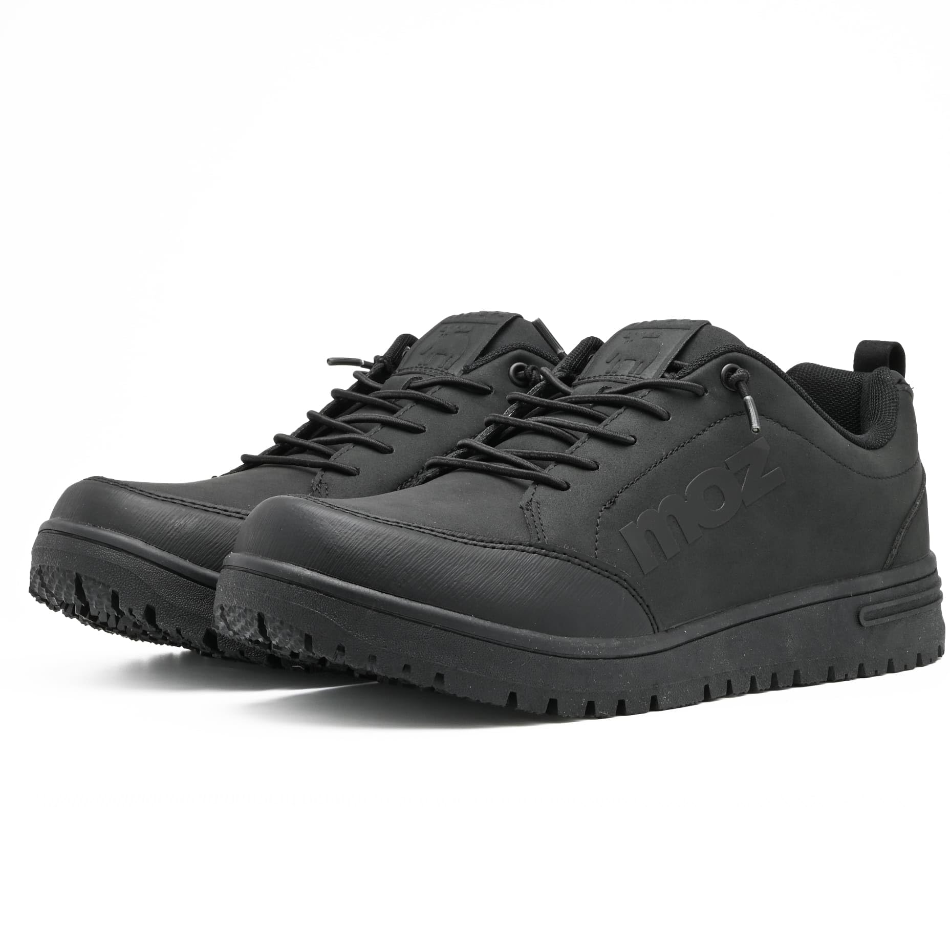 

Mozu Waterproof Sneakers with Wide Fit Rubber Cushioned Size Men s Non-Slip Sole, (3E Equivalent), Laces, Insole, Low-Cut, Black, 25.5cm чорний