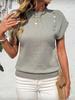 2026 Spring/Summer New European & American Style Solid Color Women's Button-Up Knit Top