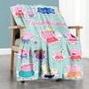 Peppa Pig Personalized Name Blanket Gift Personalized Blanket Ultra-Soft for Bed Living Room Nap Seaside Ideal for All Seasons