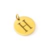 New titanium steel English letter DIY pendant fashionable stainless steel round hollow letter pendant