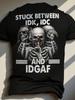 Unisexs Comfortable Chic Tshirt With Skull And Letter Pattern Casual Crew Neck Short Sleeve Allseason Regular Fit