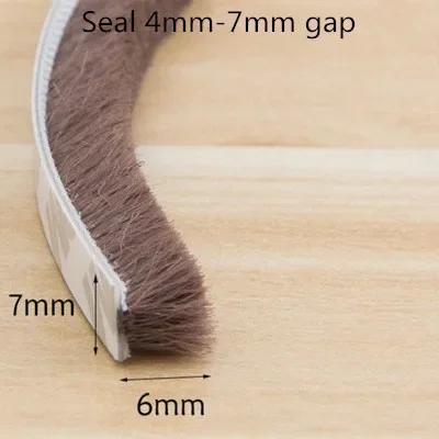 

5/10M New Home Windproof Tape Sealing Strip Pile Weatherstrip Home Door Window Sound Insulation Dust Strip Weather Stripping 5m