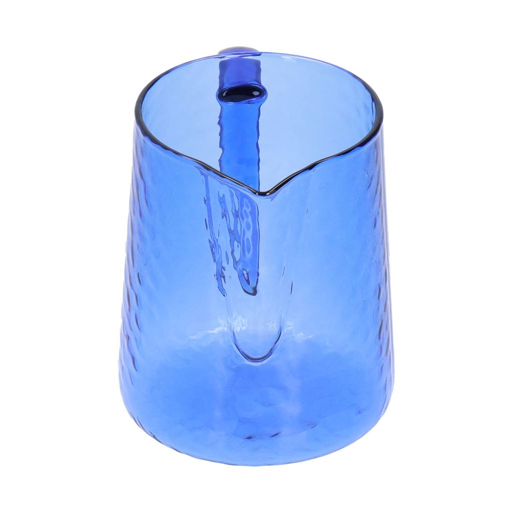 Dzbanek do spieniania mleka 500 ml Wielofunkcyjny szklany dzbanek na mleko borokrzemowe do kawy, mleka, napojów, niebieski