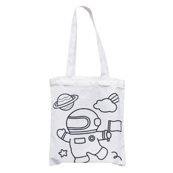 

Сделай сам холщовая сумка для раскрашивания Милые животные Растения Космос Дизайны Детская сумка-тоут Многоразовая сумка-тоут для покупок для детей Школьная прогулка Пикник A