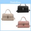 2024 New Fashion High-end Sense Lock Buckle Small Shoulder Diagonal Bag Women's Street Trend Pu Leather Crossbody Bag