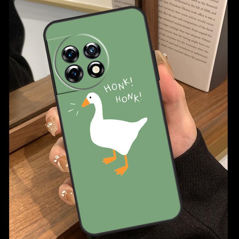 Cute Cartoon Duck Case For OnePlus Nord 5 CE 2 3 4 Lite N20 N30 OnePlus 15 R 13R 12R 10T 13T 10 11 12 13 Cover