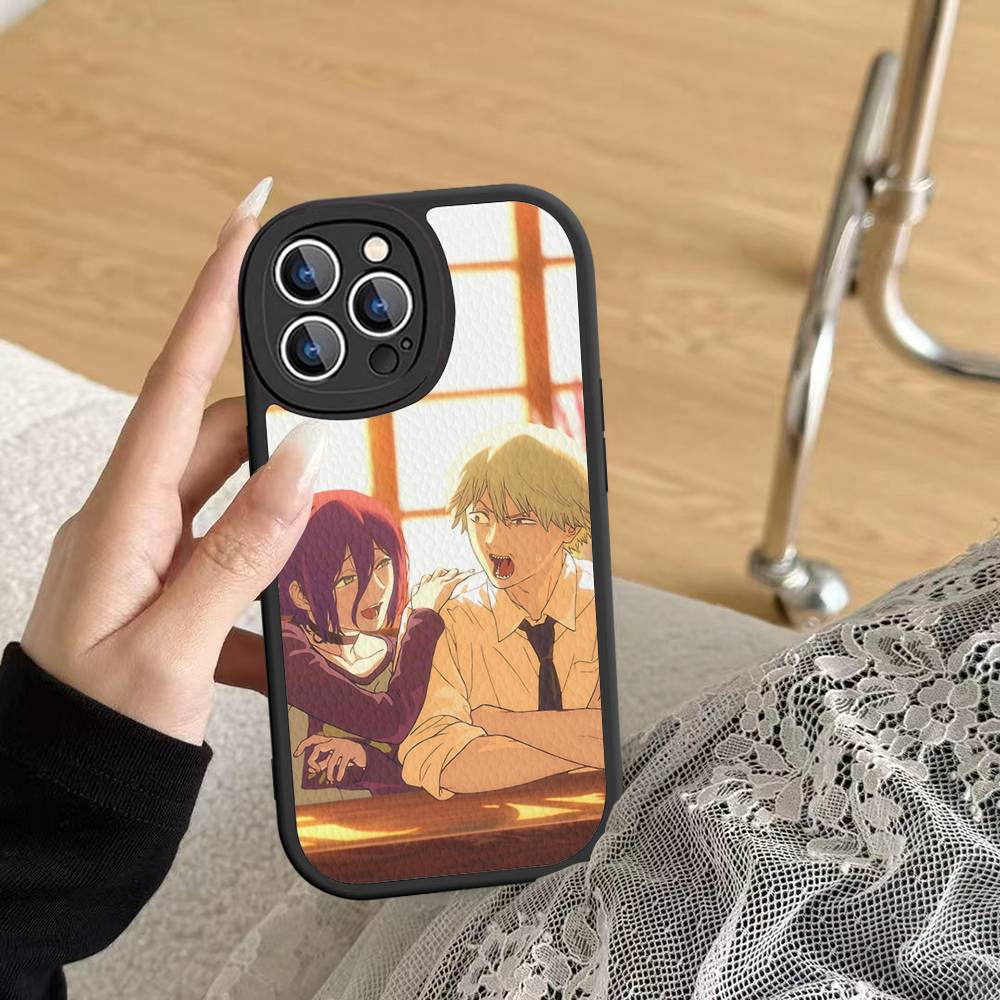 Cool Anime R-Reze Phone Case For IPhone 16 15 14 11 12 13 Pro Max Plus Back Leather Shell