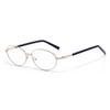 Vintage Old Money Aesthetic Oval Fake Glasses Frame Men Women Korean Style Luxury Brand Design Optical Prescription Eyeglasses