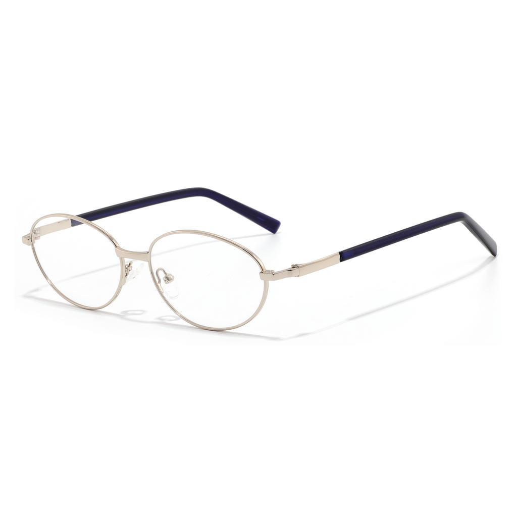Vintage Old Money Aesthetic Oval Fake Glasses Frame Men Women Korean Style Luxury Brand Design Optical Prescription Eyeglasses