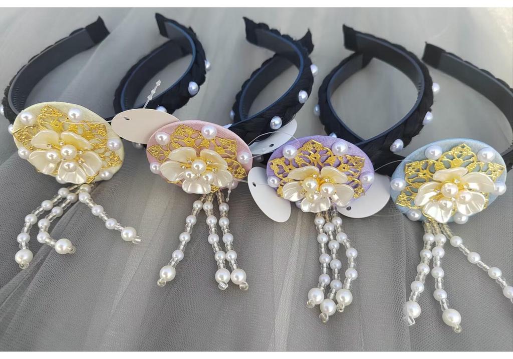 Korean Princess Hanbok Headband: Ethnic Women's Hair Accessories for Stage