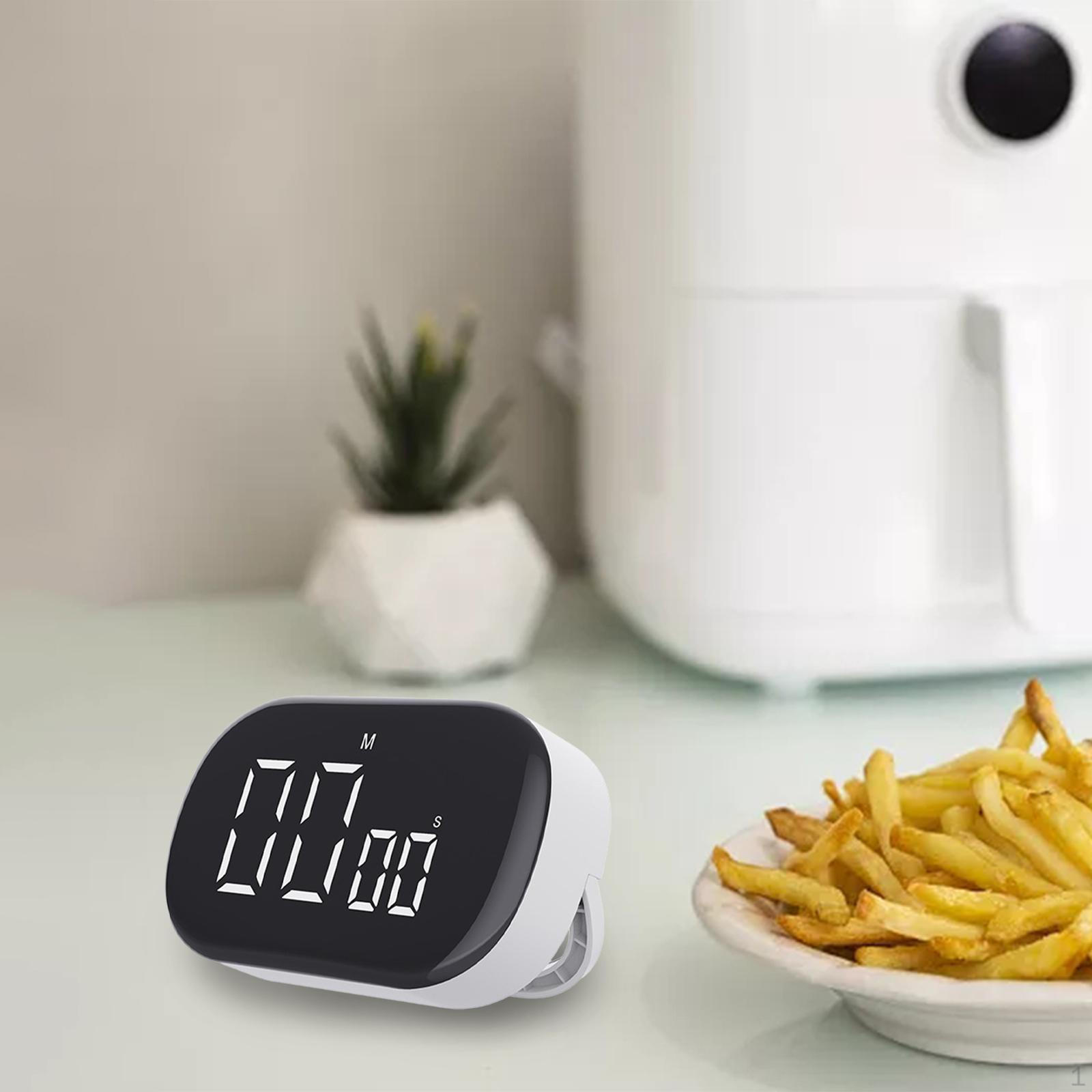 

Kitchen Timer Large LED Screen Time Management Egg Positive and Count Down білий