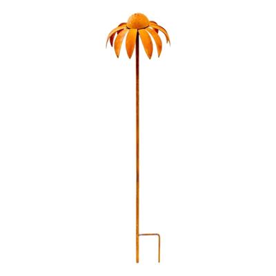 Weather Resistant Iron Echinacea Garden Decoration Handmade Rustics Flower Stake for Outdoor Landscaping