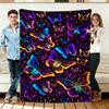Colorful Butterfly Flannel Blanket Soft Cozy Throws Napping Travel Use