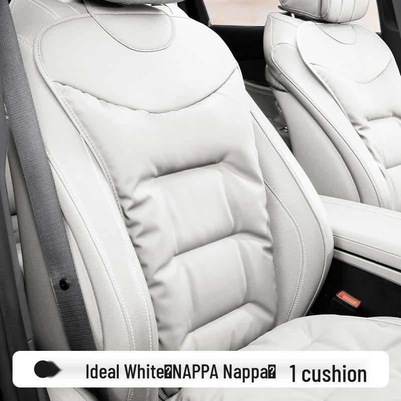 Luxury Nappa Leather Non-Slip Car Seat Cushions for Five-Seater - Thickened Design for Front and Rear Seats