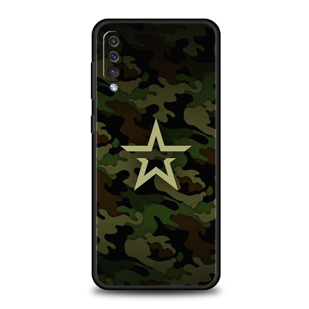 Custodia per Telefono Camouflage Stella dell'Esercito Per Samsung A56 A36 A26 A24 A12 A14 A16 A50 A70 A20E A22 A40 A34 A54 A42 A52 5G A04s A06 Cover