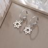 Golden Pendant Hoop Earrings with Heart Hexagon Snake Cross Butterfly Flower Bird Jewelry Gift
