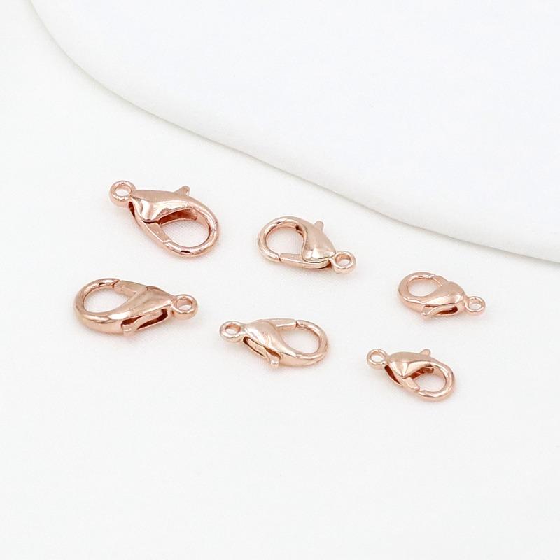 Color retention K gold-wrapped lobster buckle jewelry K gold bracelet necklace buckle end spring buckle DIY jewelry accessories B
