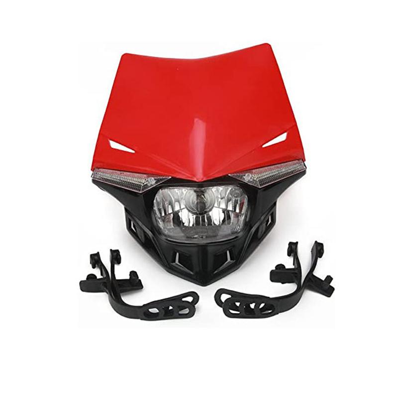 Motorcycle LED Headlight Head Light Headlamp Universal For KX KXF CR CRF Dirt Bike Enduro Supermoto Bike LED Head Lamp 12V 35W