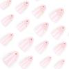 24pcs Press On Nail Short Almond False Nail With Flowers Designs Glossy Artificial Full Cover Stick On Nail for Women