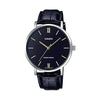 [Casio] CASIO Quartz Men's Watch MTP-VT01L-1B Black X Black Leather Band Overseas Model [Parallel Import]