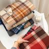 Autumn and winter red Christmas plaid scarf atmosphere imitation cashmere winter warm shawl scarf classic