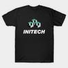 Men Black Print T-shirt Initech Vintage Logo - Office Space No-Cut Transfer Paper Print Cotton Tshirt