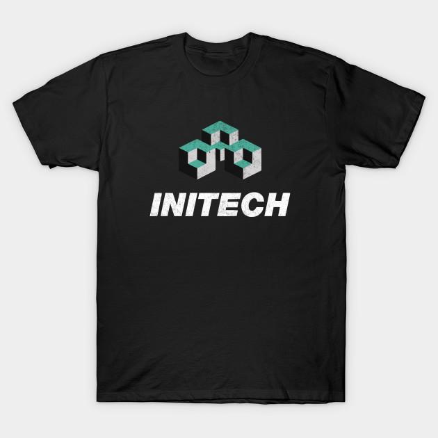 

Men Black Print T-shirt Initech Vintage Logo - Office Space No-Cut Transfer Paper Print Cotton Tshirt 4XL чорний