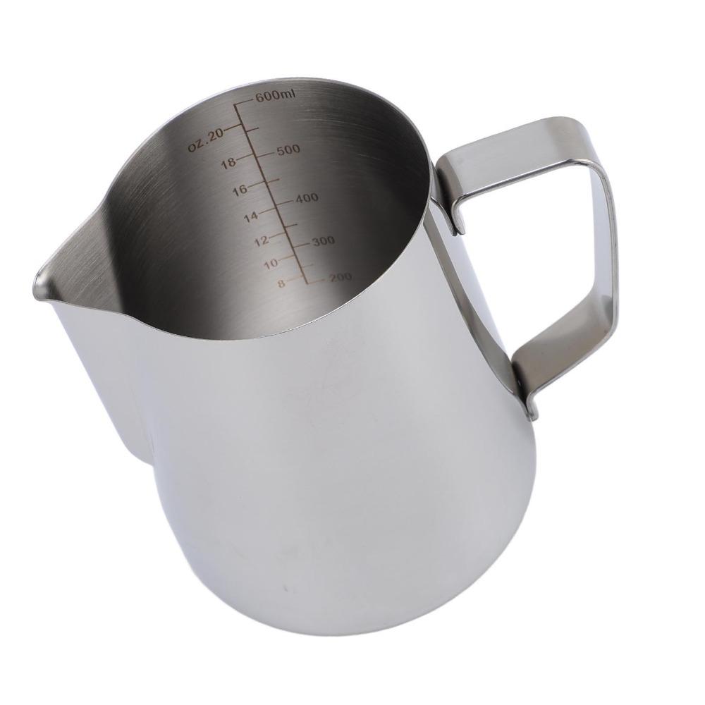 304 Food Grade Stainless Steel Milk Frothing Pitcher Milk Frother Cup For Latte Art