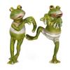 Frog Pot Huggers Resin Cartoon Hand-painted Decorative Frog Figurines Cute Office Desk Garden Decoration