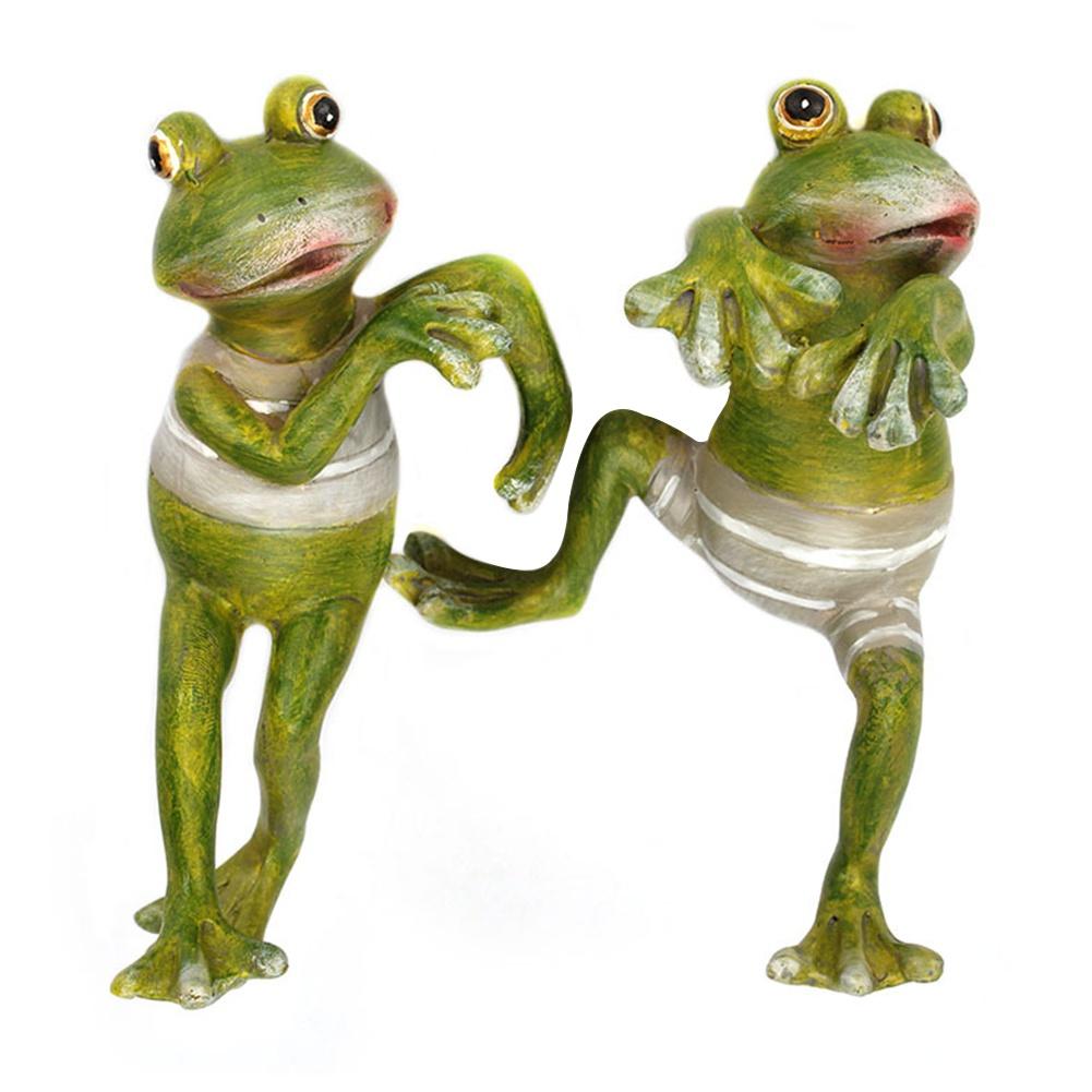 Frog Pot Huggers Resin Cartoon Hand-painted Decorative Frog Figurines Cute Office Desk Garden Decoration