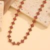 Colorful Diamond Four-Leaf Clover Jewelry Set - Necklace, Bracelet & Earrings for Women