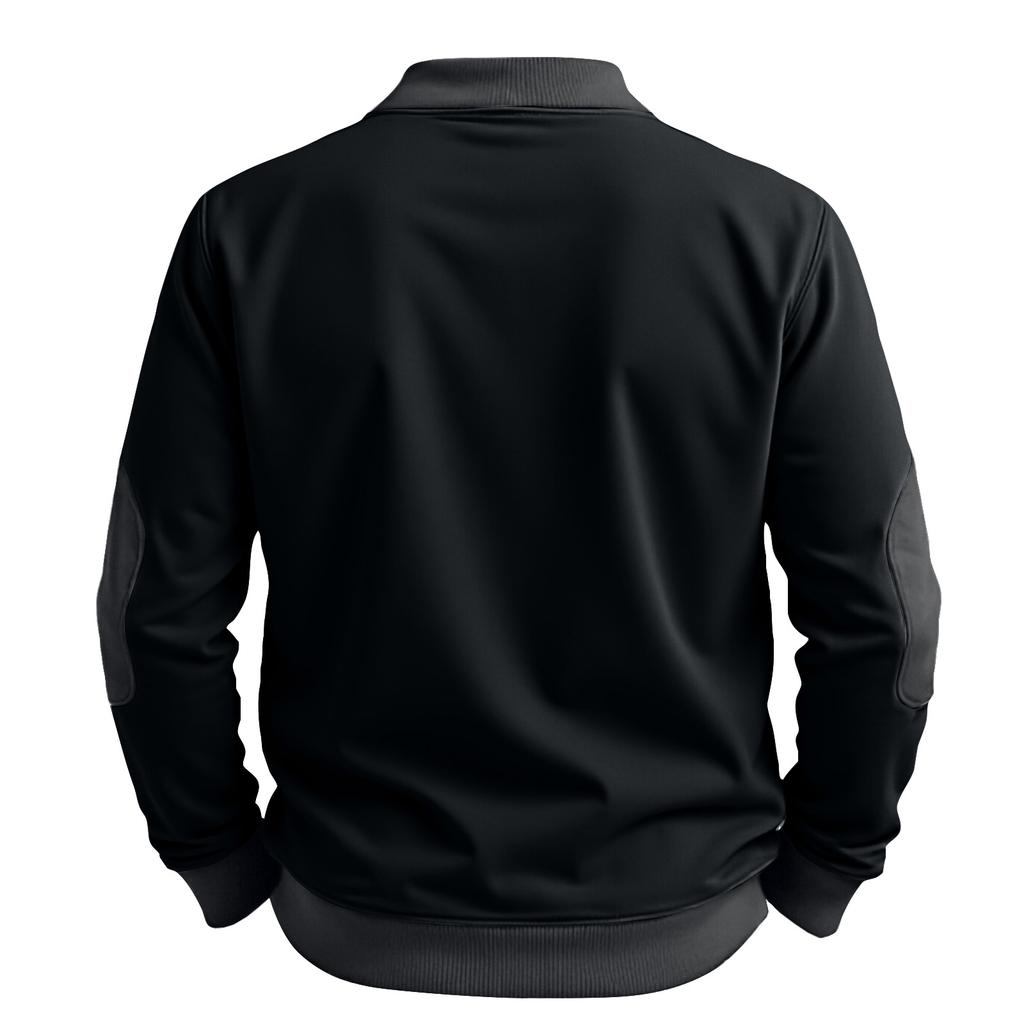 Men's Solid Color Half-Zip Sweatshirt Men's Sports Large Size Casual Sweatshirt