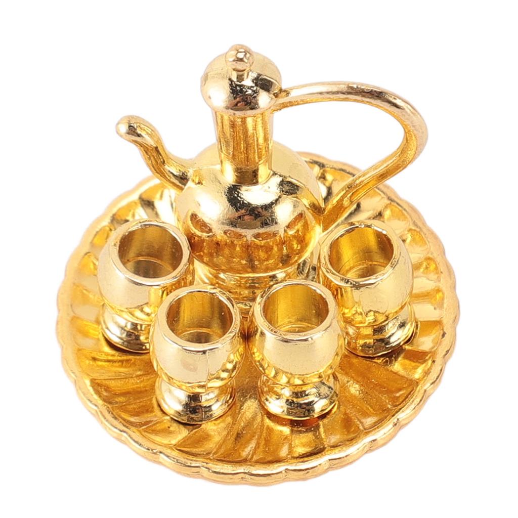 2 Sets 1:12 T Cup Set Light Luxury Exquisite Vivid Miniature T Cup Set for Accessories