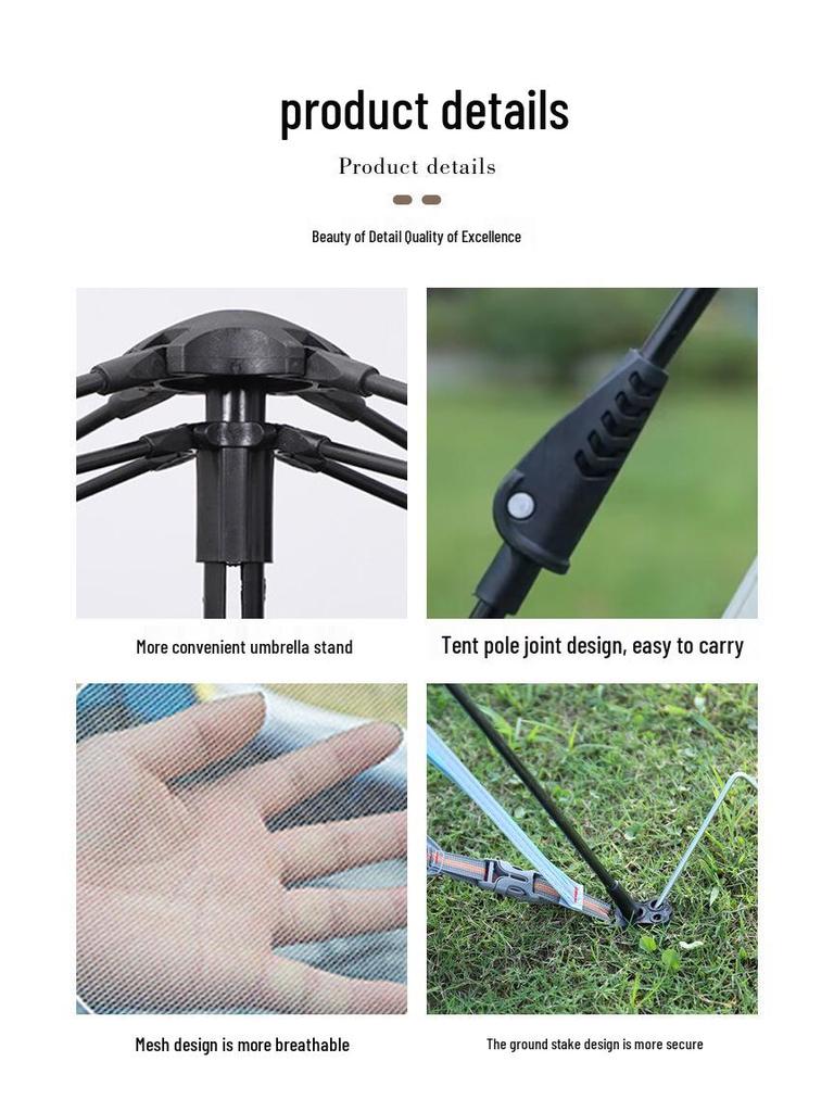 Hexagonal Quick-Open Portable Camping Tent - Thickened, Rainproof, Windproof.