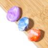 20Pcs Irregular Resin Beads Colored Ink Painting Flat Round Oval Large Hole Beads For DIY Craft Bracelet Jewelry Gift Wholesale