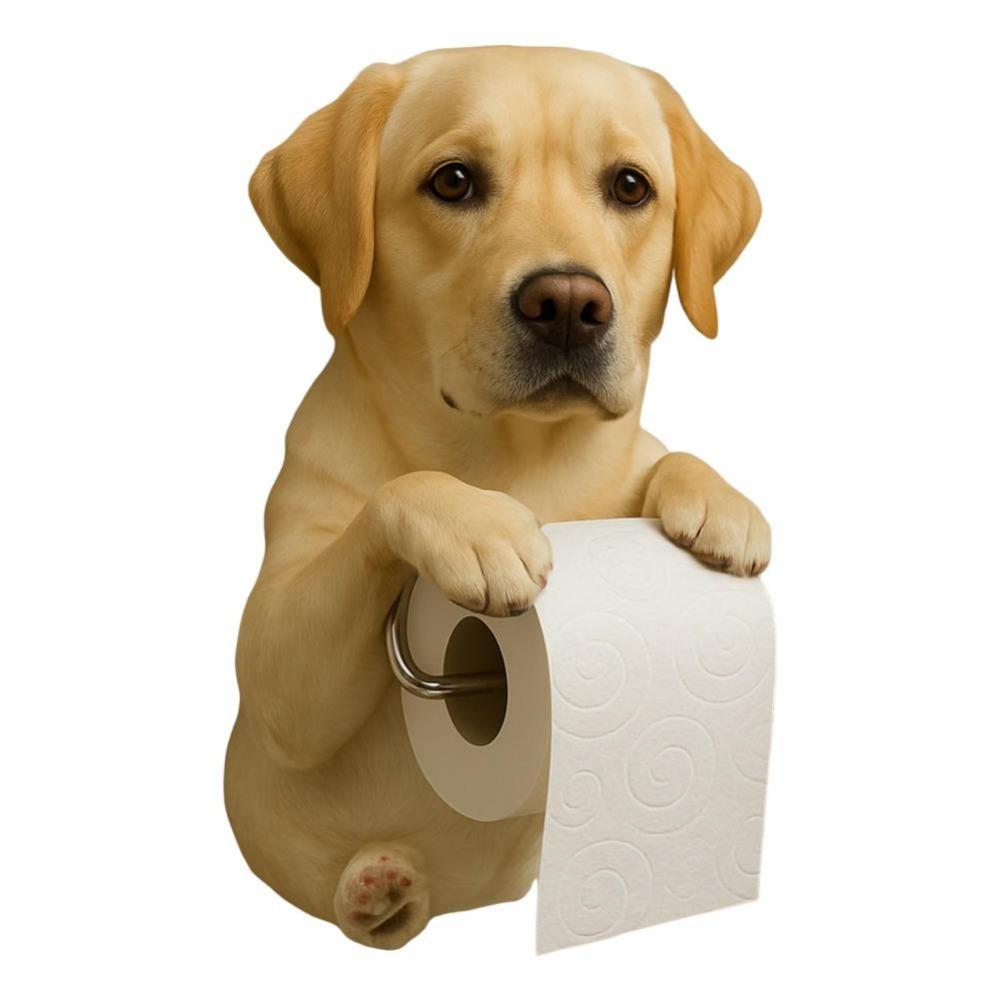 3D Dog Shape Roll Paper Organizer Decorative Hanging Paper Towel Stand  Dorm Room