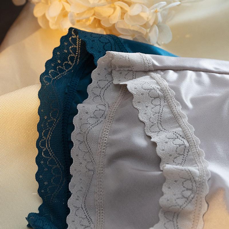 Kadınlar için seksi Dantel İç Dondurulmuş İpek Dikişsiz Külot İpeksi Dokunsal Dokunmatik Görünmez Saten Dantel Kadın İç Giyim Knickers Külot