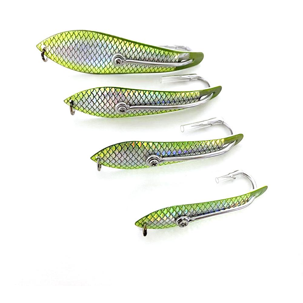 Colorful Electroplated Large Sequin Fishing Hook for Deep Sea Trolling