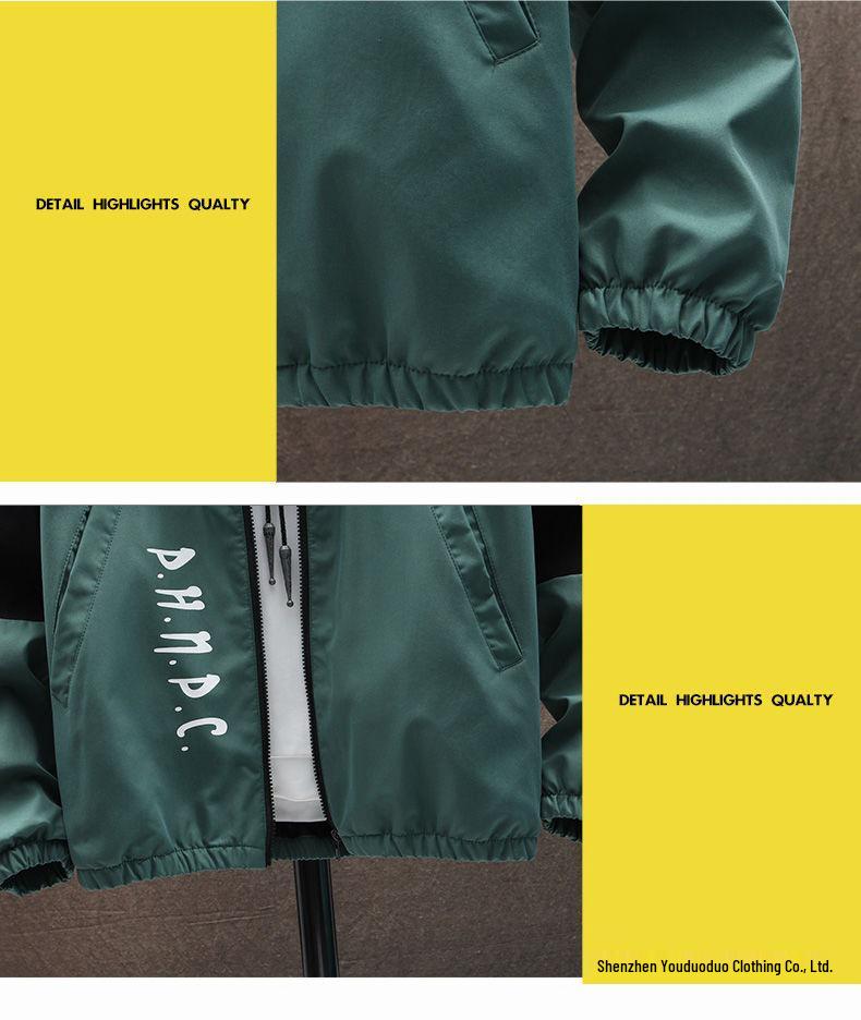 Pánská trendy pracovní bunda s kapucí v korejském stylu pro teenagery