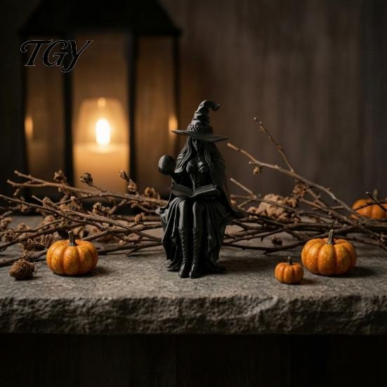Unique Holiday Gift 3D Printed Fortune Teller Figurine, Halloween Mystic Gypsy Statue for Shelf Dark Fantasy Desk Ornament Tabletop Display,