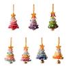 Fuzzy Christmas Bell Hanging Decoration Easy Install For Home Party Festival Atmospheres Knitted Holiday Accent