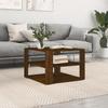 VidaXL Coffee Table Brown Oak 59.5x59.5x40 Cm Engineered Wood, Side Table, Living Room Table, Side Table, End Table 834256