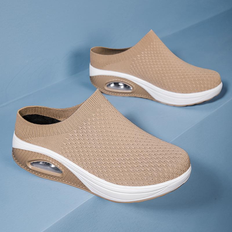 New women's casual versatile sports air cushion shoes rocking shoes single shoes flying woven lightweight women's shoes