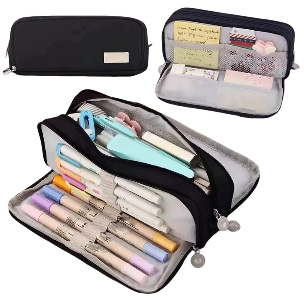 Pencil Case Large Capacity Pencil Pouch Box Stationery Zipper Pocket for School Home Storage Multilayer Pocket Office Organizer Gift for Men Women Kid