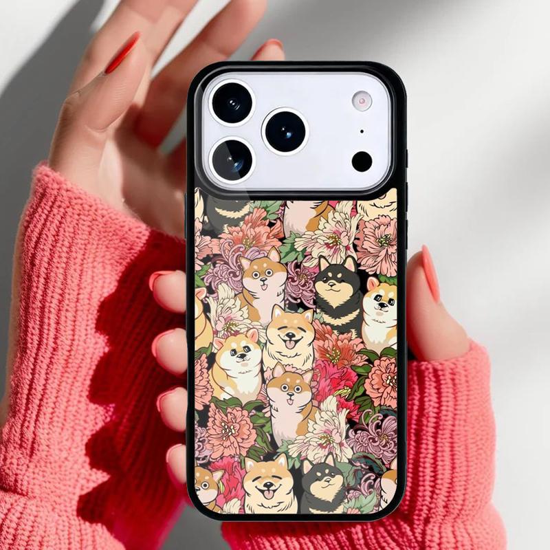 Cute Kawaii Shiba Inu Phone Case for iPhone 17 16 15 14 13 Pro Max Back Cover for 12 11 Pro Coque