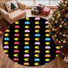 PAC Pattern Round Rug, Indoor/Outdoor Mat, for Picnic, Gameroom, Bedroom, Office, Living Room, Home Decor Carpet, Birthday Gift